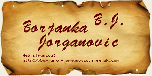 Borjanka Jorganović vizit kartica